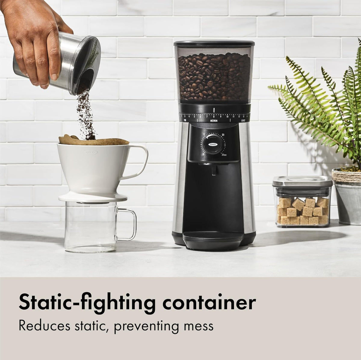 Brew Conical Burr Electric Coffee Bean Grinder - 12 Oz, Silver – alternate view