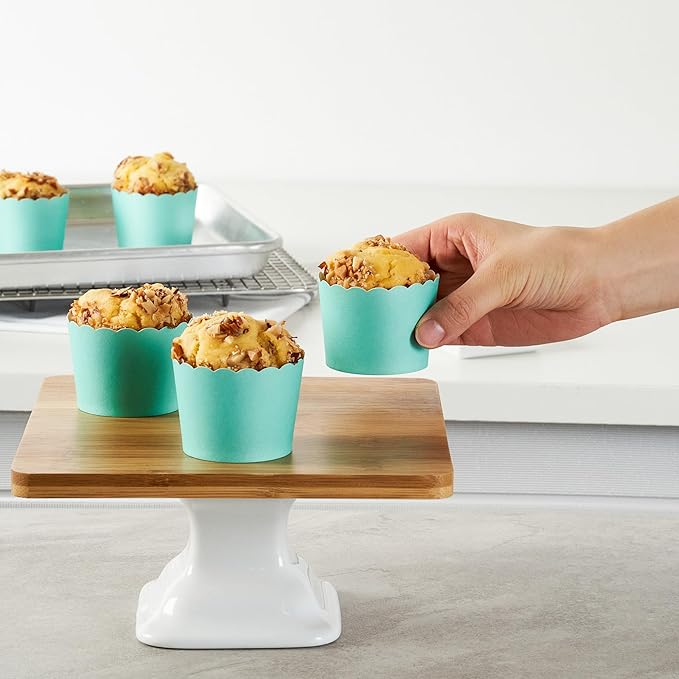 Baking Cups - Turquoise Scalloped Paper Liners, 3 oz, 200 Count