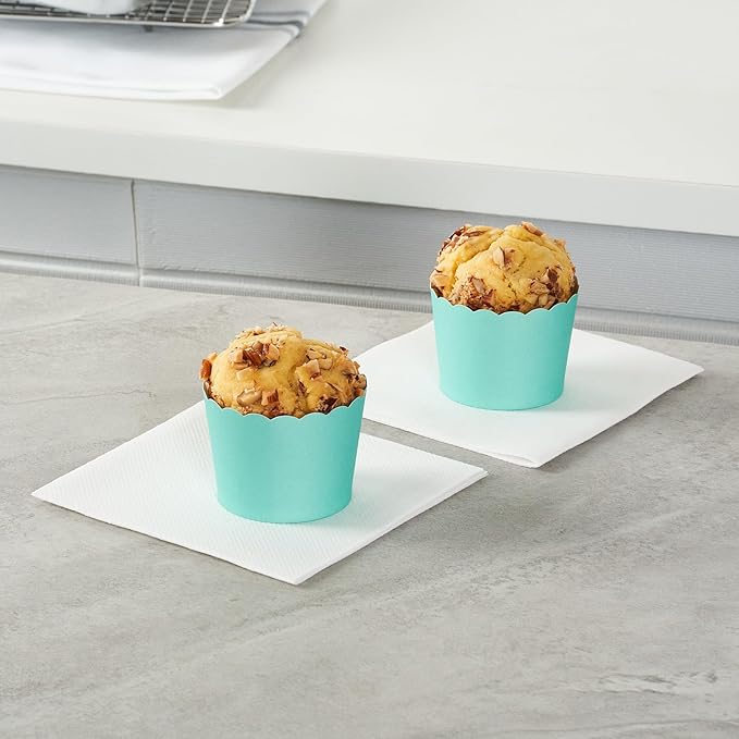 Baking Cups - Turquoise Scalloped Paper Liners, 3 oz, 200 Count