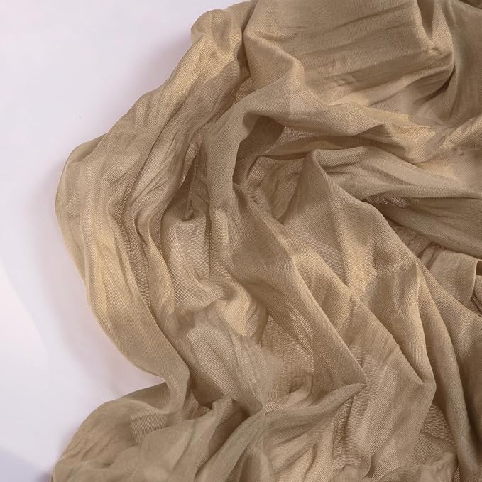 Table Runners 4 Pack, Nude Cotton Cheesecloth Gauze, 35 x 120 Inch