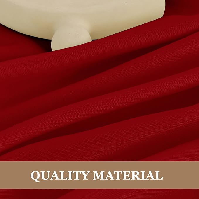 Red Square Polyester Tablecloths, 6 Pack for Dining and Picnic Tables