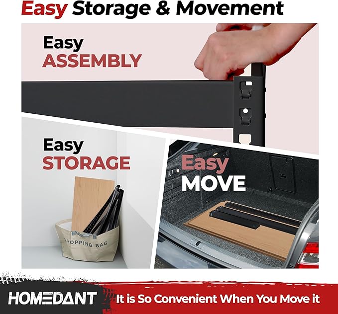 HOMEDANT 5-Tier Laminated Boltless Heavy Duty Metal Shelving Unit Adjustable Garage Storage Utility Rack Shelves Organization Multipurpose Shelf Warehouse Industrial 39.8" W x 18.2" D x 71.3" H 3Pack