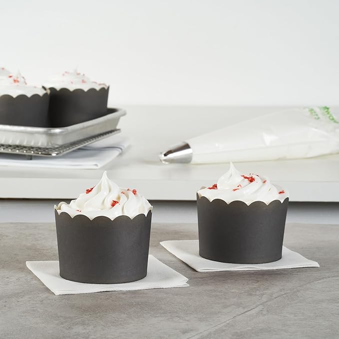 Baking Cups 200 Count Gray Paper Cupcake Liners, 10 Oz