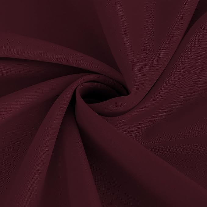 Square Polyester Tablecloths 70 x 70 Inch, Burgundy, Pack of 6