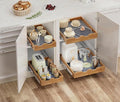 Pull-Out Organizer for Kitchen Cabinets, 14-Inch Wood, 1-Tier