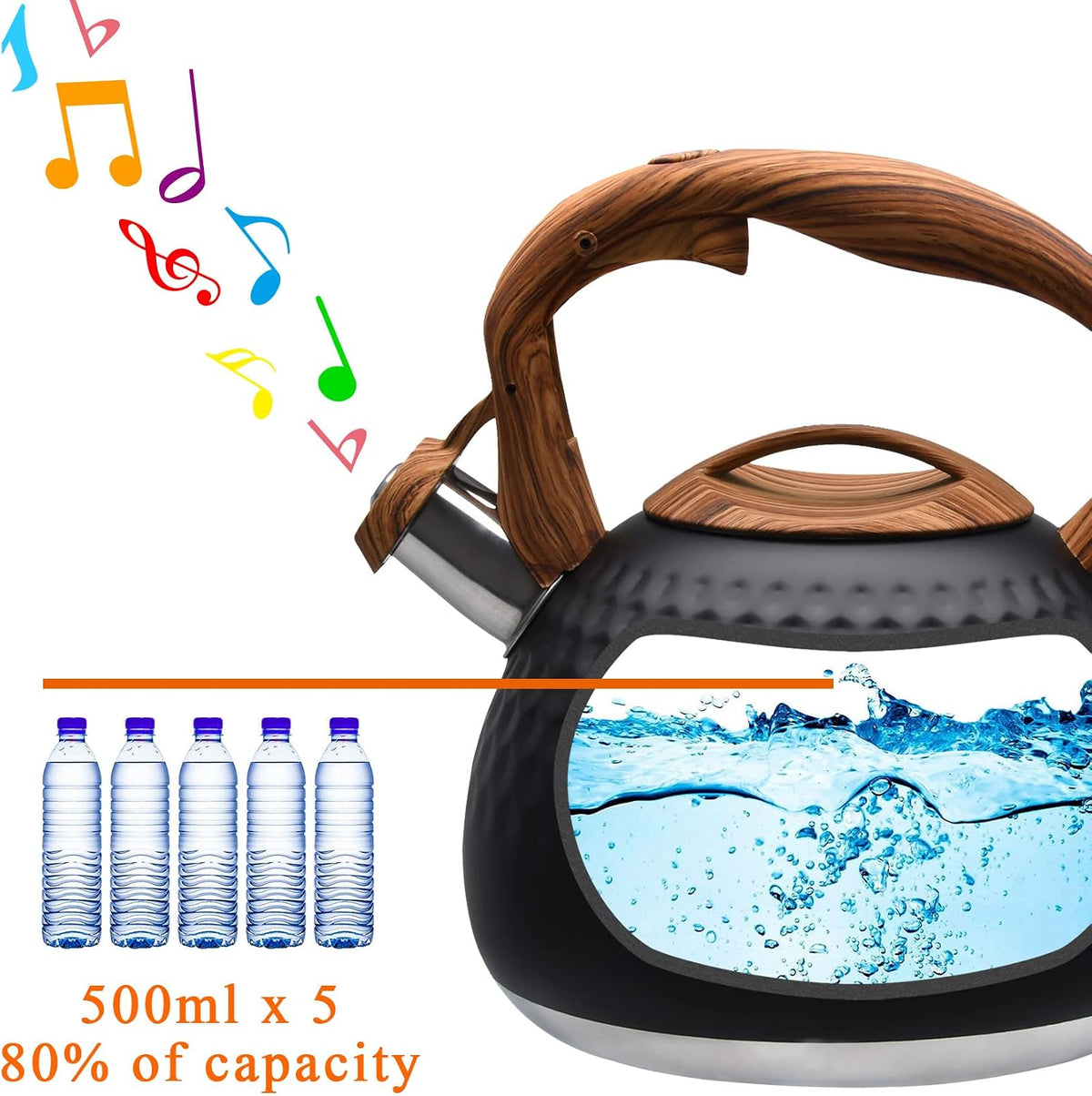 Whistling Tea Kettle for Stove Top, 3.2QT/3L Stainless Steel Tea Kettle – alternate view