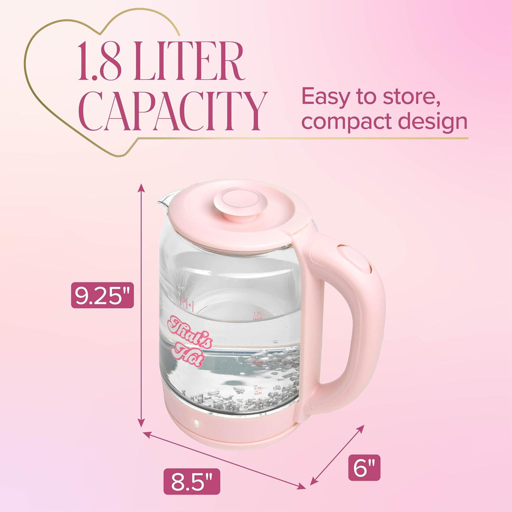 Electric Kettle, Fast Boil with Auto Shut-Off, LED Indicator, 360° Base, Cord – another angle