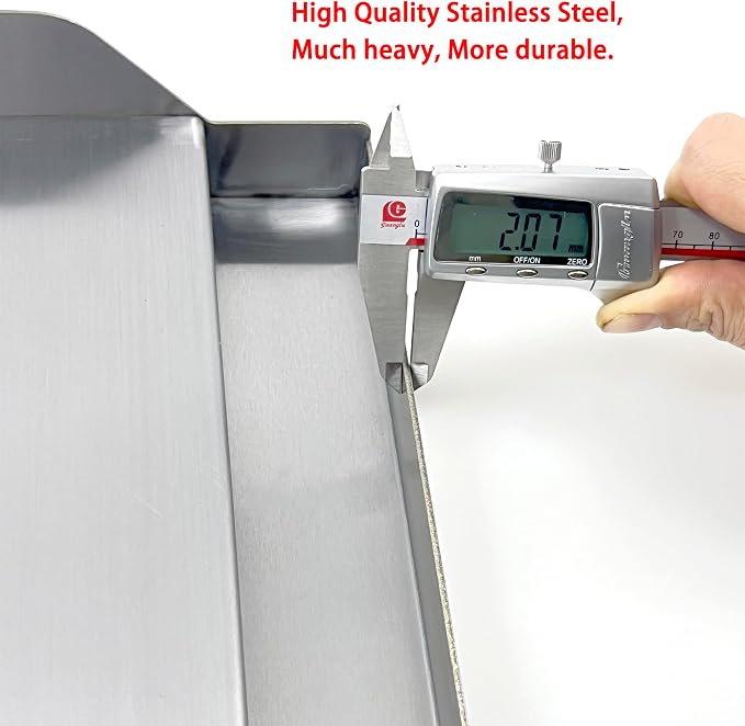 Direct Store Parts DS127 Stainless Steel BBQ Cooking Griddle, Universal Flat - Image 4