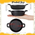 Skillet, 5 Inch Mini Cast Iron Pan in Black with Double Loop Handles