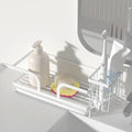 Kitchen Sink Caddy Organizer with Stone Drying Tray, White, 2 Pack