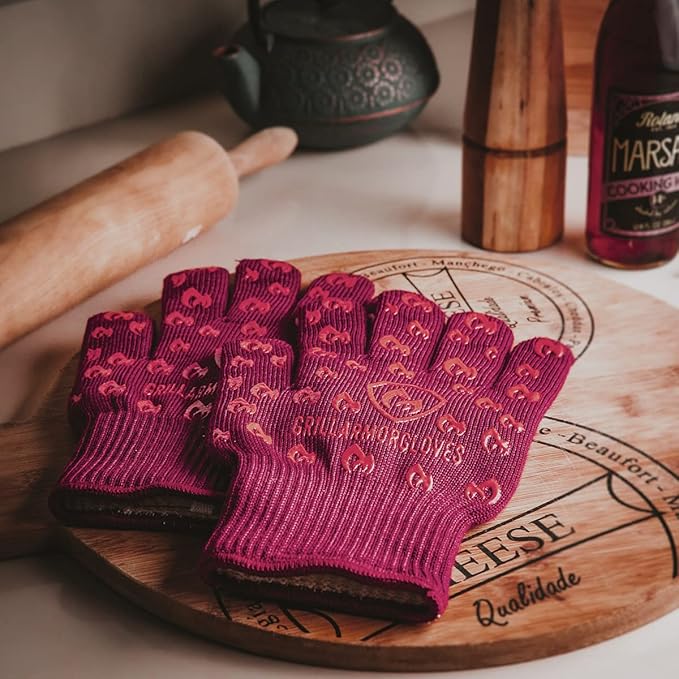 Grill Armor Oven Gloves – 932°F Heat, Fire & Cut Resistant Mitts - Image 4