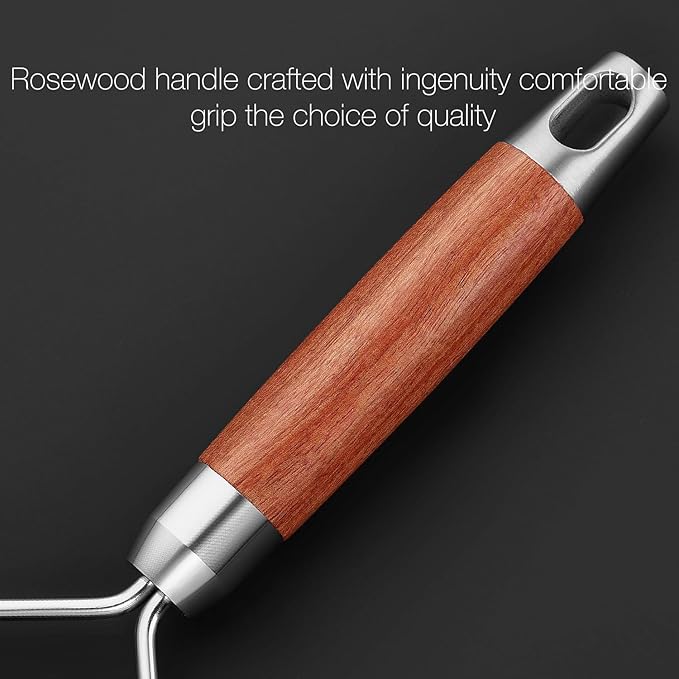 KULUNER Professional-Grade Lemon Zester with Ultra-Coarse Blades, Heavy-Duty Cheese/Vegetable Grater, Solid Wood Handle Design - Rust-Resistant Durable, Essential Kitchen Tool (A1)