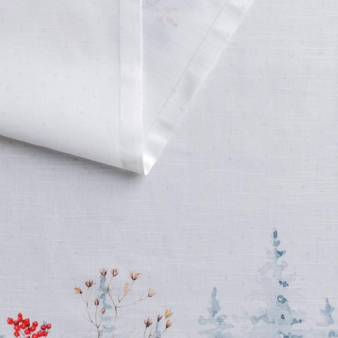 Table Runner in Morzine Watercolor Print, 100% Cotton, 14.5 x 90 Inch