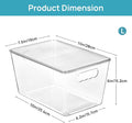Kitchen Storage Bins with Lids, 12 Pack Clear Stackable Plastic Containers
