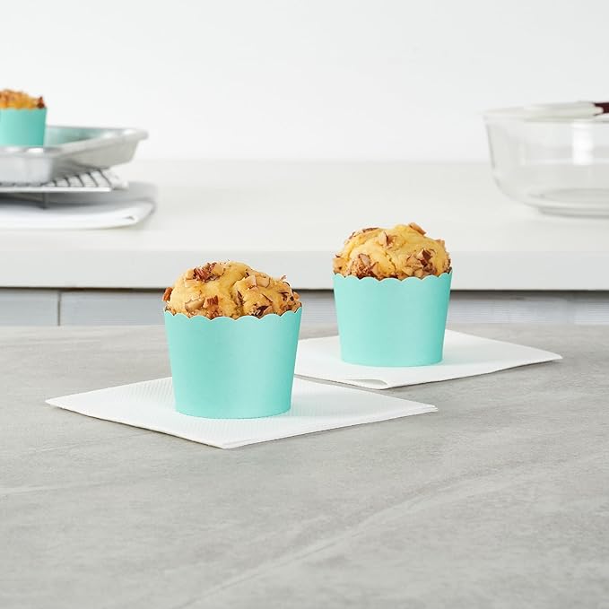 Baking Cups - Turquoise Scalloped Paper Liners, 3 oz, 200 Count