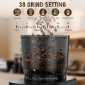 Electric Burr Coffee Grinder with 38 Settings and Conical Burrs
