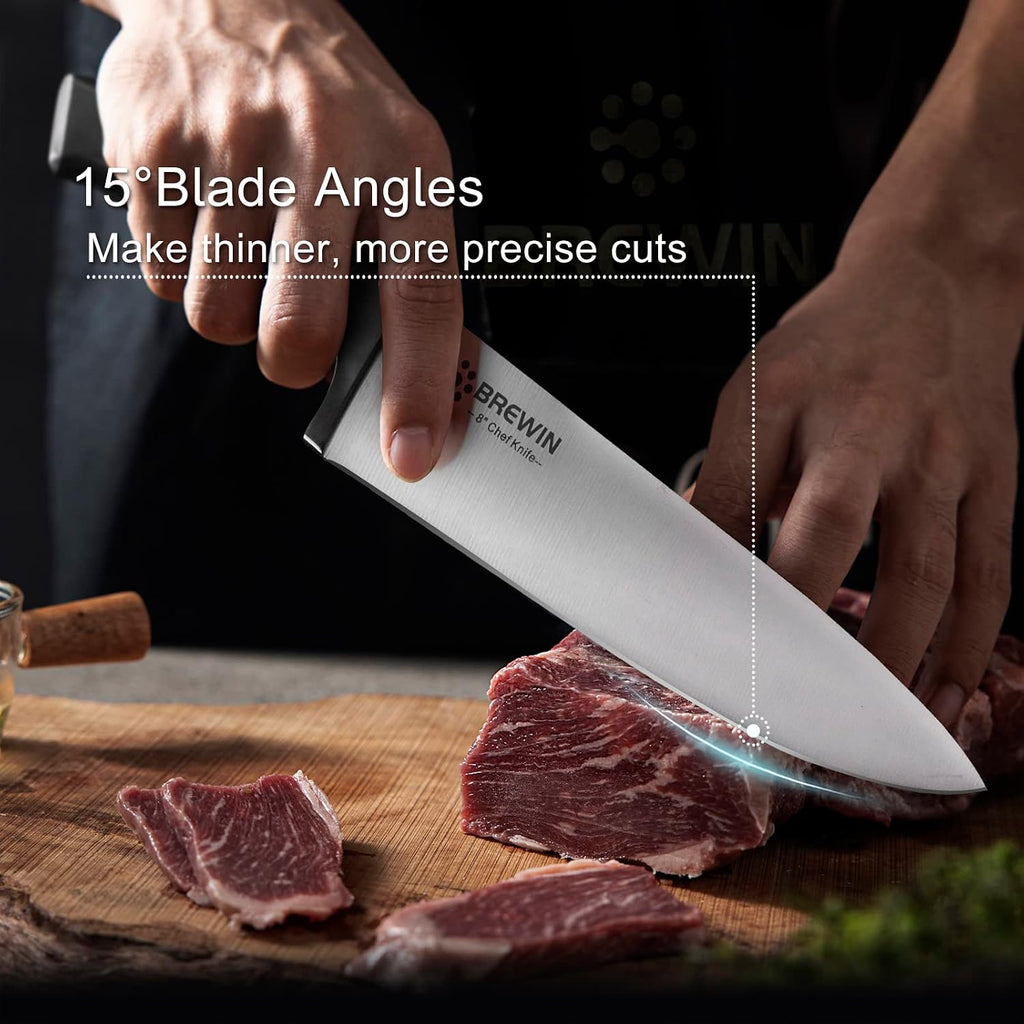 Professional Kitchen Knives, 3PC Chef Knife Set Sharp Knives for Kitchen High – close-up