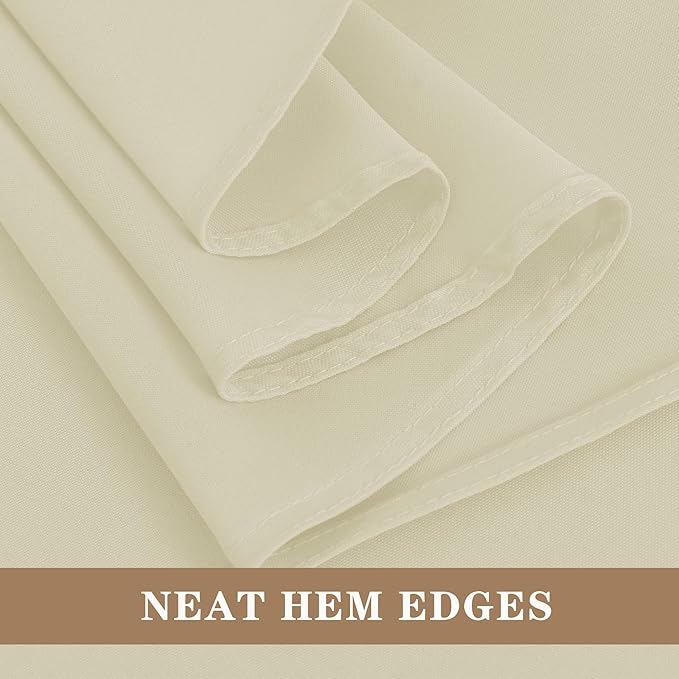 Square Tablecloths, 6-Pack, Ivory Polyester, 70 x 70 Inch