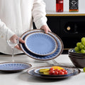 Dinnerware Set 12-Piece Melamine in Classic Blue