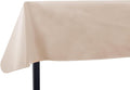 Yourtablecloth Heavy Duty Vinyl Rectangle or Square Tablecloth – 6 Gauge Heavy Duty Tablecloth – Flannel Backed – Wipeable Tablecloth with Vivid Colors & Many Sizes 52 x 90 Sand