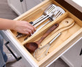 Flatware Organizer Bins, Bamboo, Set of 2, 15 x 6 Inch