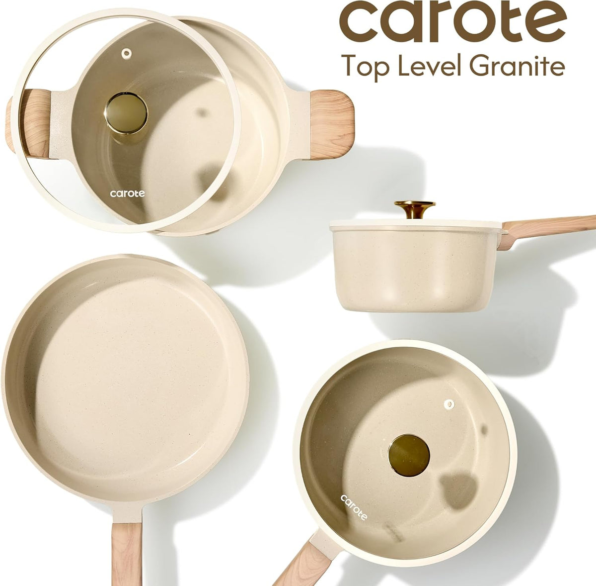 Pots and Pans Set, Ceramic Cookware Set, 14pcs – set view