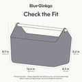 Kitchen Storage Basket with Wooden Handle, 10.5 L Gray Plastic
