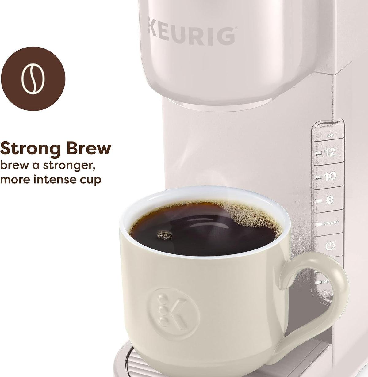 Single-Serve Brewer for K-Cup Pods, 42 oz Reservoir, Warm Stone