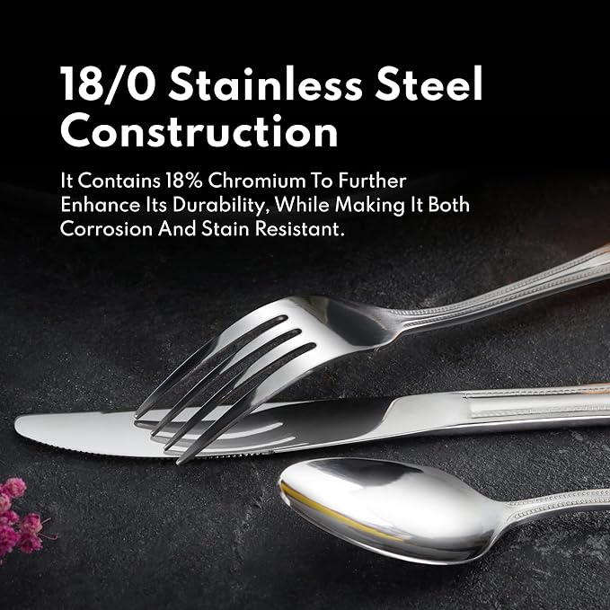 New Star Foodservice 1029710 Bead Pattern, 18/0 Stainless Steel, Bouillon Spoon, 6.3-Inch, Set of 12