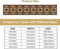 Brown Geometric Table Runner for Dining Tables, 13 x 60 Inch