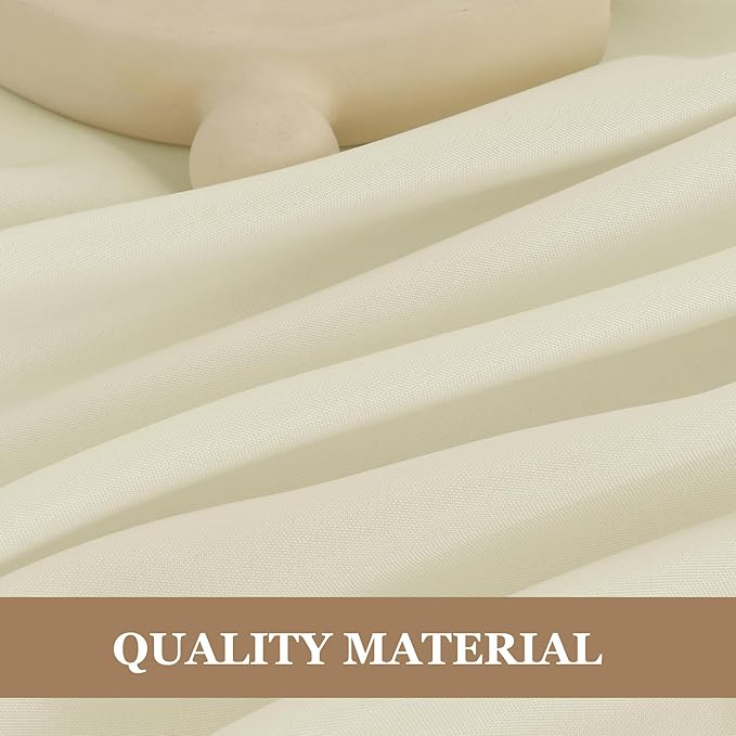 Square Tablecloths, 6-Pack, Ivory Polyester, 70 x 70 Inch