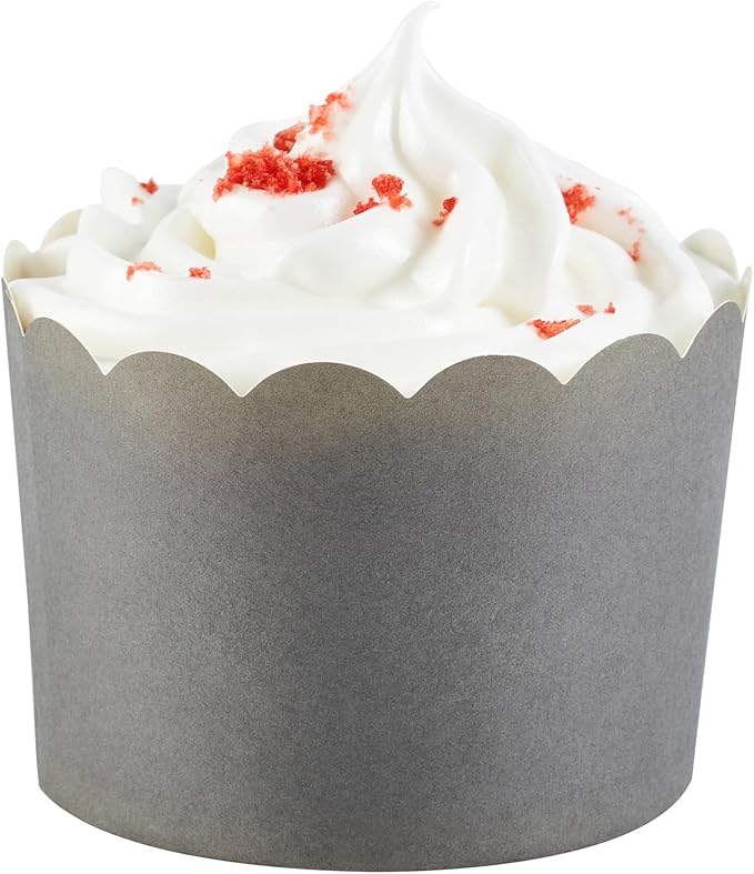 Baking Cups 200 Count Gray Paper Cupcake Liners, 10 Oz