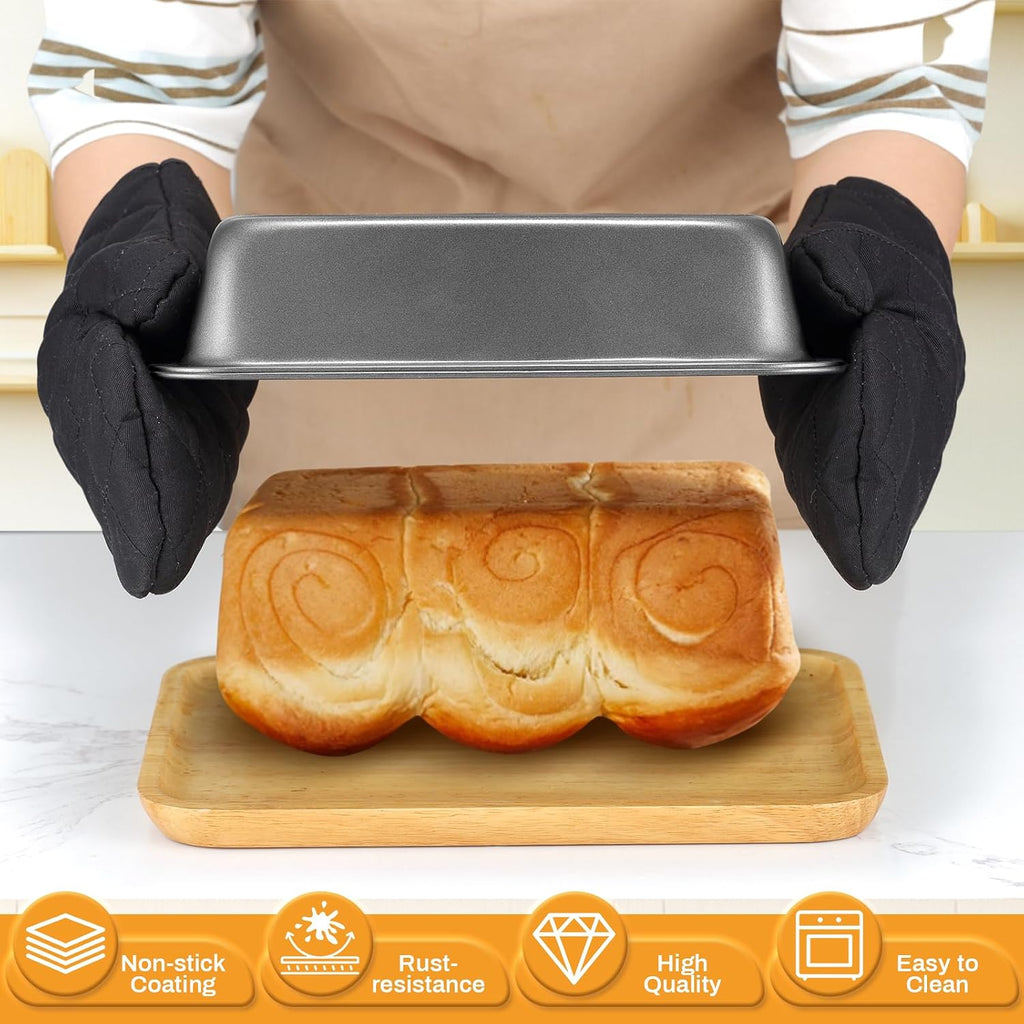 12PCS Nonstick Bakeware Set, Non-Toxic Carbon Steel Baking Pans Set with Wider – another angle