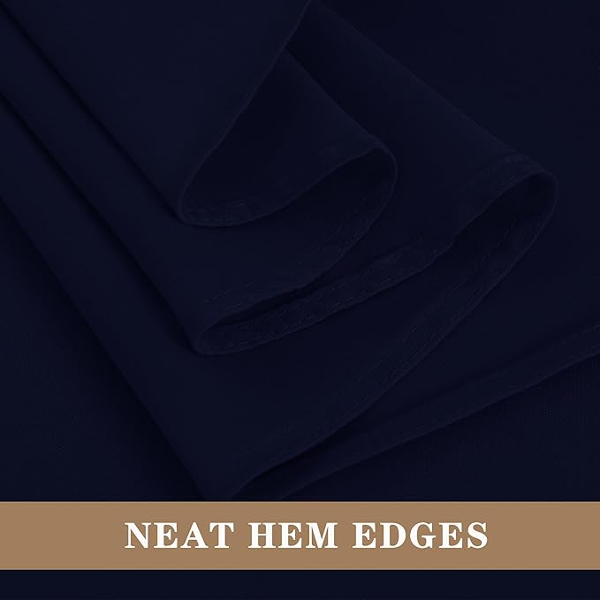 Tablecloths in Navy Polyester, 70 x 70 Inch Square, Pack of 6