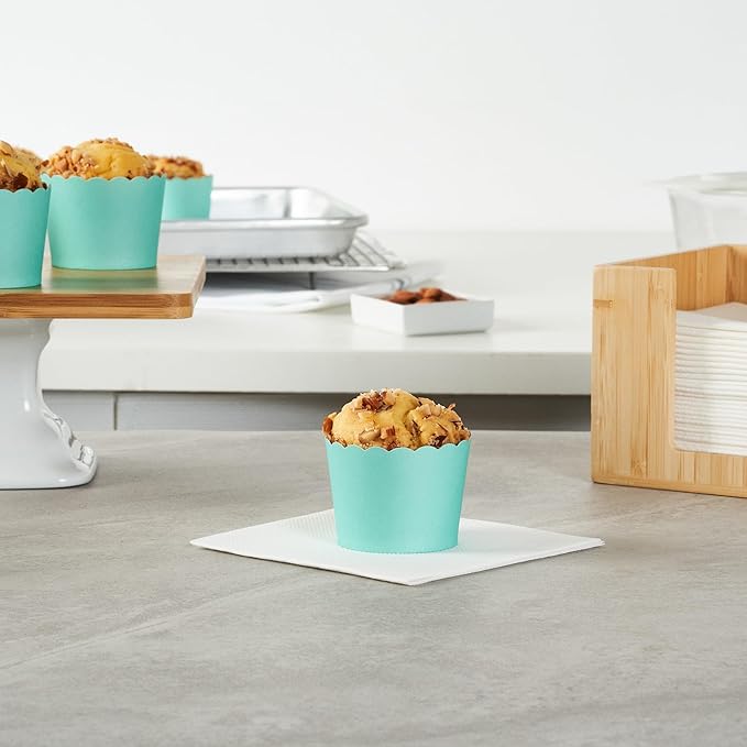 Baking Cups - Turquoise Scalloped Paper Liners, 3 oz, 200 Count
