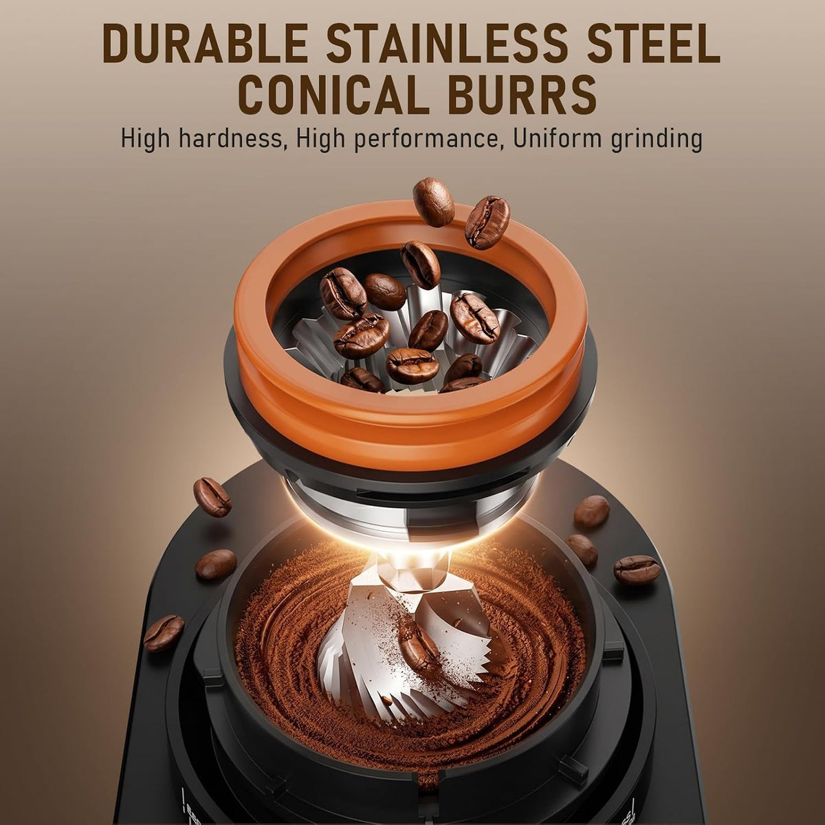 Coffee Grinder, Electric Coffee Bean Grinder with Anti-Static Design, 38 – alternate view