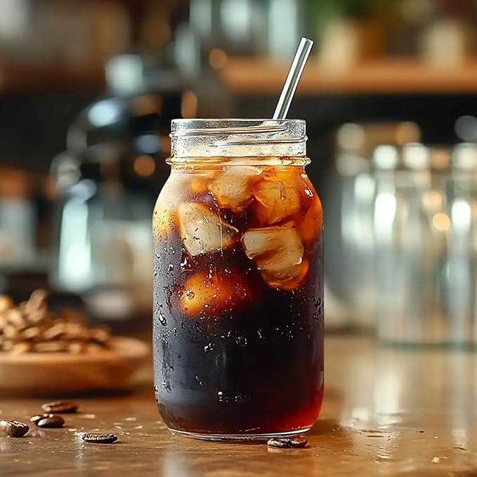 Glass Mason Jars 24 oz 6-Pack with Lids and Bands