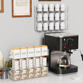 Tea Bag Storage Rack, Wall Mount Acrylic Holder with 15 Slots