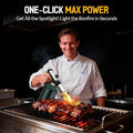 Cooking Torch in Silver with Safety Lock and One-Click Max Fire