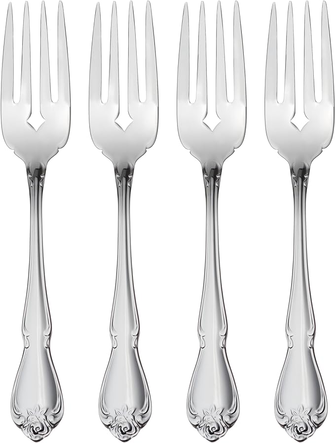 Oneida True Rose Everyday Flatware Salad Forks, Set of 4