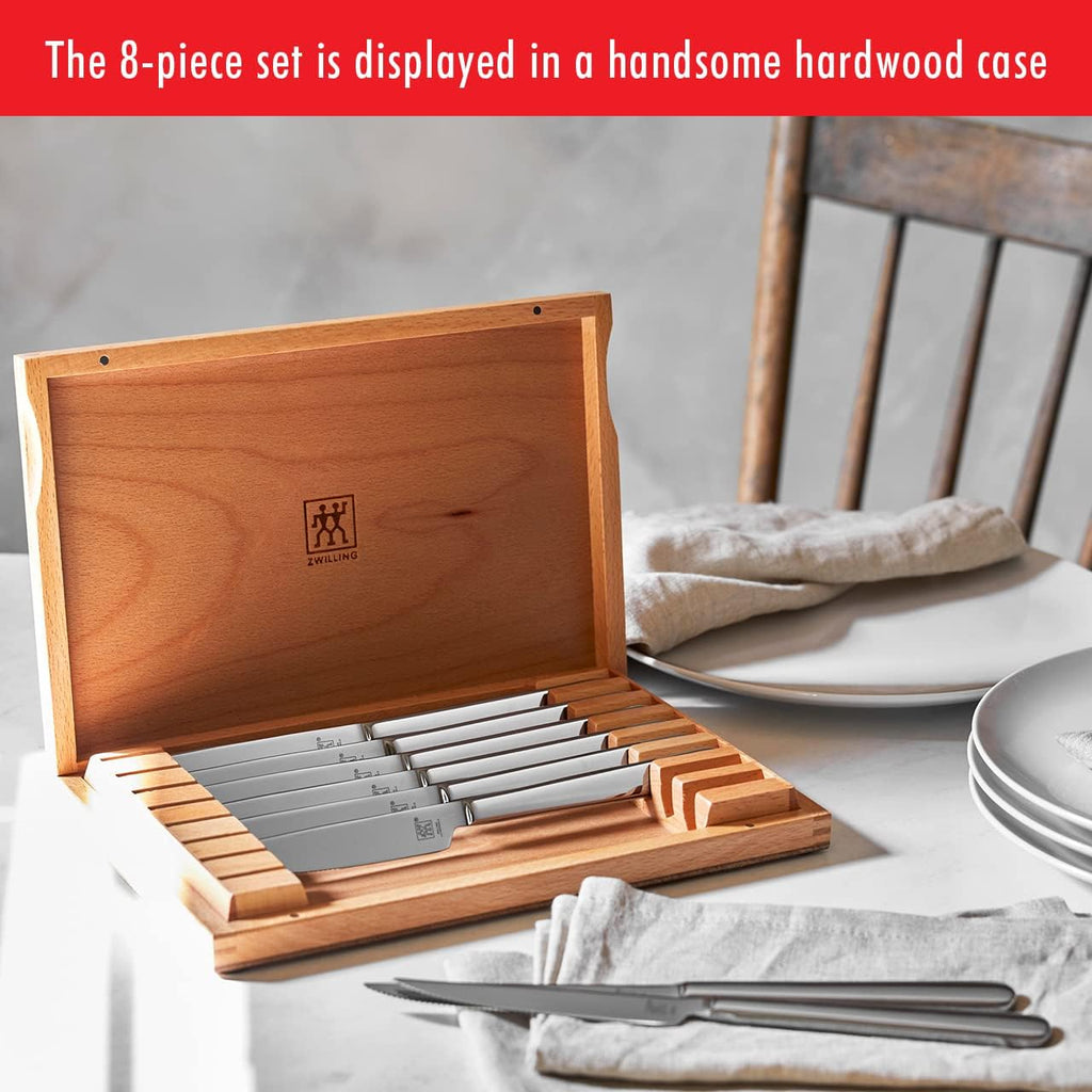 Ultra-Sharp Steak Knives Set of 8 with Wood Gift Box – alternate view