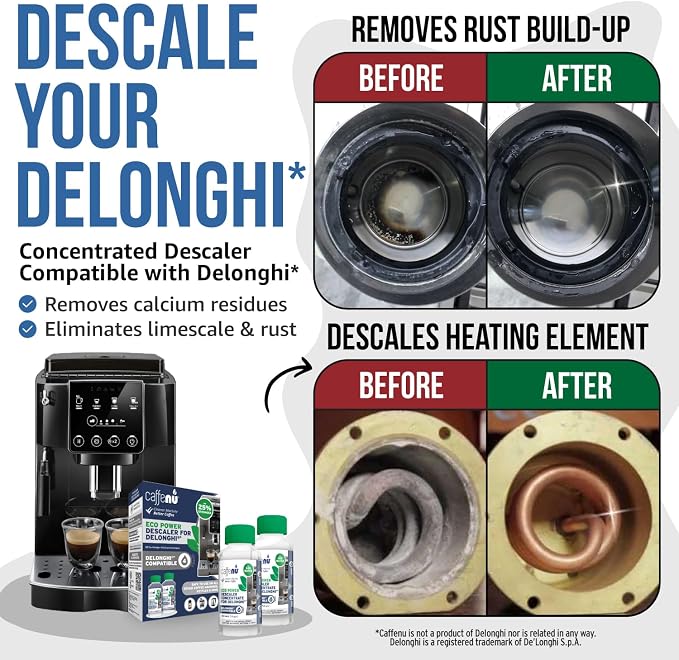 Coffee Machine Descaler for Delonghi, 400ml, Phosphate Free