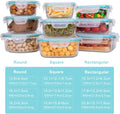 Container Sets: 9-Piece Borosilicate Glass Storage with Airtight Lids