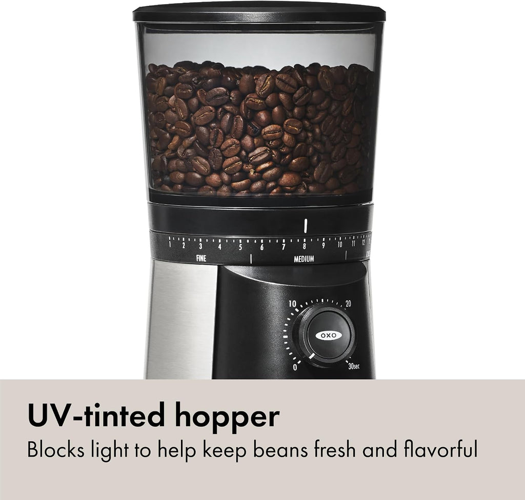 Brew Conical Burr Electric Coffee Bean Grinder - 12 Oz, Silver – features