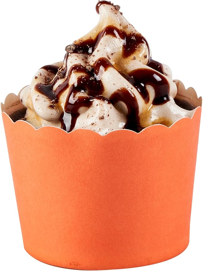 Baking Cups 200 Count Orange Paper Cupcake Liners 3.38 oz