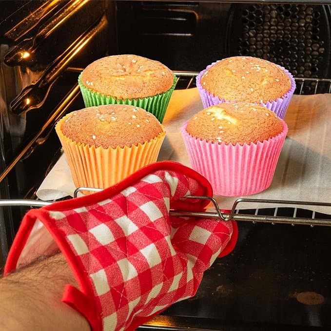 Baking Cups, 400 Jumbo Paper Liners in 8 Rainbow Colors