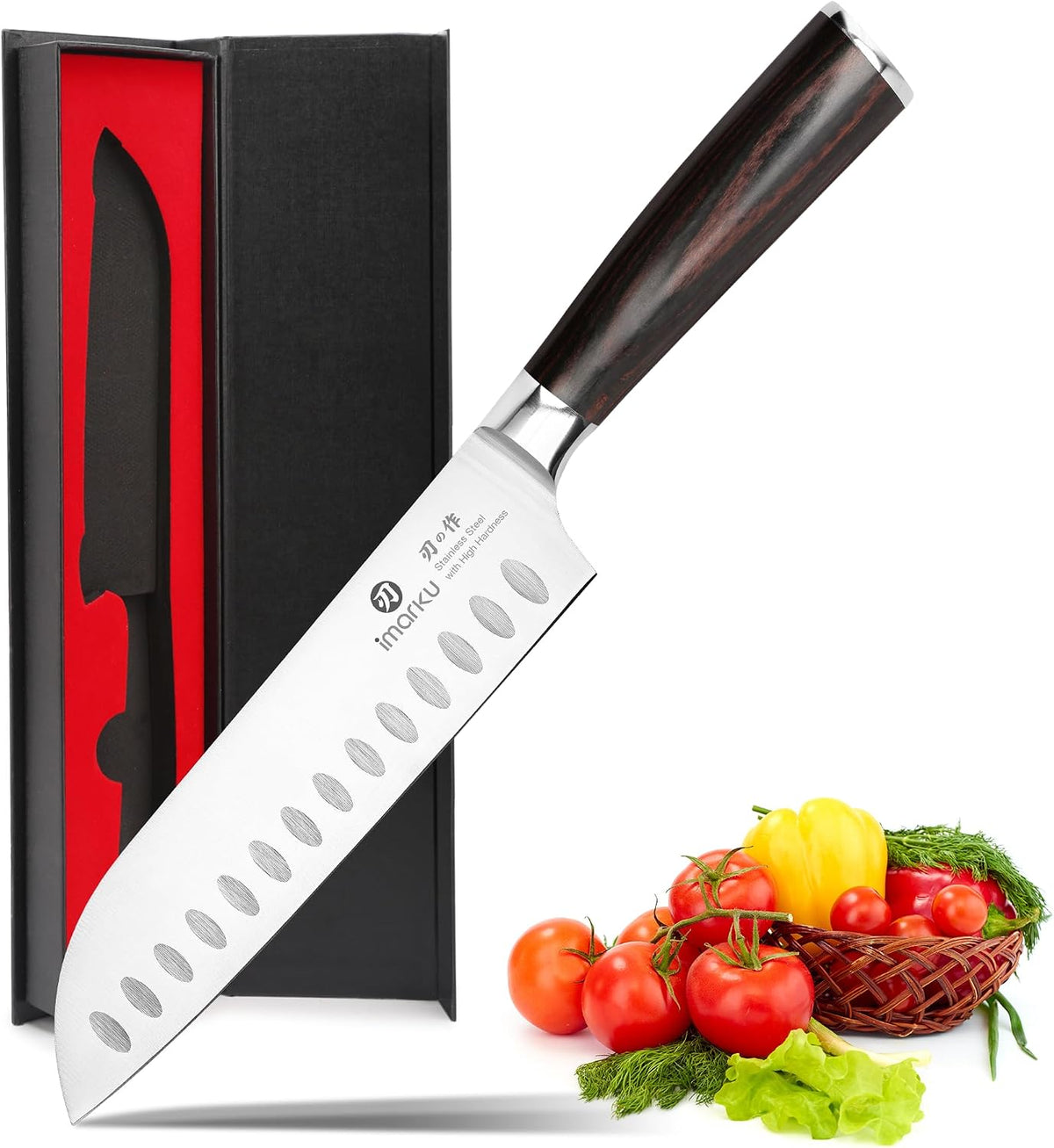 Santoku Knife 7 Inch, Ultra Sharp Japanese Chef Knife-Kitchen Knife