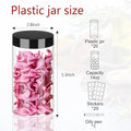 Clear Plastic Food Storage Jars 14 oz 20 Pack with Lids and Labels