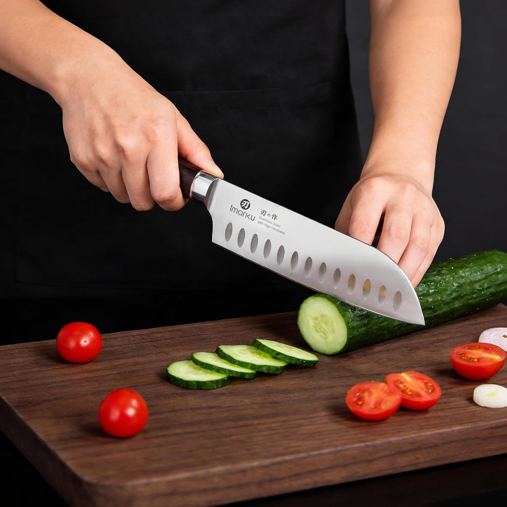 Santoku Knife 7 Inch, Ultra Sharp Japanese Chef Knife-Kitchen Knife – set view