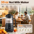 Countertop Blender for Nut Milk, 35oz with Delay Timer, Black